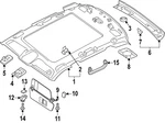 Genuine Audi Sun Visor 4M0-857-552-BC-8LG. Fixed Price $235.26.