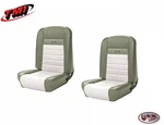 Full Set Deluxe Pony Seat Upholstery Ford Mustang Front/rear - Ivy Gold & White. Fixed Price $819.99.