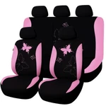 Universal Car Seat Covers Set Rear Split For Women Pink Butterfly Mesh Fashion. Fixed Price $41.99.