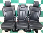 23' Expedition Lwb Black Leather Rear Second 2ND Row Split Bench Seat Set 3X Wty. Fixed Price $1862.94.