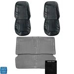 1968 Camaro Front Buckets & Rear Seat Covers Upholstery Black Standard Folddown. Fixed Price $454.99.