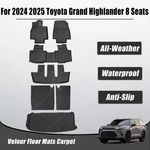 Tpe Floor Mats & Trunk Liner For 2024 2025 Toyota Grand Highlander 8 Seats Black. Fixed Price $95.99.