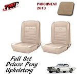 Full Set Deluxe Pony Seat Upholstery Ford Mustang Front/rear - Parchment. Fixed Price $819.71.