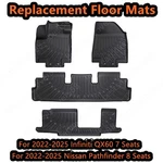 3D Floor Mats Tpe For 2022 2023 2024 2025 Nissan Pathfinder 8 Seats All Weather. Fixed Price $73.19.