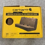 New- Carhartt RS1435 Universal Nylon Duck Full Size Bench Seat Cover Tan/brown. Fixed Price $109.90.