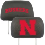 Nebraska Cornhuskers Embroidered Headrest Cover Pair New Seat Fanmats. Fixed Price $17.95.