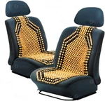 Zone Tech 2X Two Tone Wooden Beaded Beads Car Seat Cushions Massaging Cover. Fixed Price $33.50.