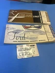 1965 Ford Fairlane Owners Manual + Tag W/additional. Fixed Price $39.00.