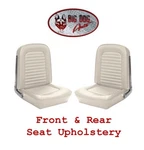 Front Rear Seat Upholstery White Vinyl, 1964 &1965 Mustang Fastback Stock!!. Fixed Price $576.99.