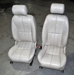 2003 2004 Jaguar Type Pair Of Front Leather Heated Seats W/memory Topaz Beige. Fixed Price $449.95.