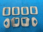Oem Lexus LX470 3RD Row Seat Track Brackets Covers TAN:LF40 8PC Set 1998-2002. Fixed Price $125.00.