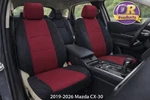 2019 2026 Mazda CX-30 Custom Fit Front Seat Covers 50/50 Neoprene Red Black. Fixed Price $99.95.