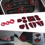 Red Insert Mats Air Outlet & Radio Ring Knob Cover For Dodge Challenger 2015+. Fixed Price $19.97.