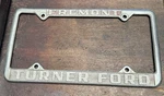 Turner Ford Fremont Calif. Dealer License Frame Mustang Fairlane Fe F-100 Cobra. Fixed Price $74.99.