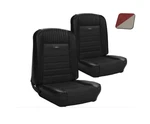 Mustang Deluxe Pony Seat Trim Kit Dark Red & White 1965 1966 Convertible. Fixed Price $1070.79.