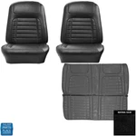 1968 Camaro Front Bucket & Rear Seat Covers Upholstery Black Deluxe Folddown New. Fixed Price $855.99.