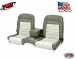 Deluxe Pony Seat Upholstery Mustang Convert Front/rear Bench - Ivy Gold & White. Fixed Price $1020.80.