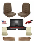 1964-1/2 -1965 Ford Mustang Coupe Palomino Seat Upholstery, Foam & Panel Kit. Fixed Price $1014.24.