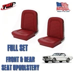 1964 &1965 Mustang Front And Rear Seat Upholstery Red Vinyl By Tmi. Fixed Price $635.19.