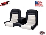 Deluxe Pony Seat Upholstery Ford Mustang Coupe Front/rear Bench - Black & White. Fixed Price $1017.48.