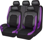 Leather Seat Covers, Breathable Universal Car Full Set Black&purple. Fixed Price $72.99.