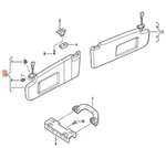 Vw Beetle Bettle Sun Visor With Mirror And Cover Black 5C5857551BR3H8 No Duty. Fixed Price $204.74.