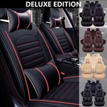 Universal Front+rear Car Covers 5-SEATS Protector Leather Full Set Cushion. Fixed Price $37.59.