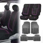 Fh Group Universal Fit Cloth Car Seat Covers For Suv Van W/ Floor Mats - Purple. Fixed Price $62.99.