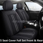 Fits Kia Rio K5 Seltos Pu Leather Car 5-SEAT Covers Full Set Cushion Pad Black. Fixed Price $68.09.