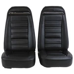 Corvette C3 Mtd Seats Black "leather-like" Vinyl With Shoulder Harness 1972-1974. Fixed Price $2669.99.