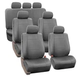 Fh Group 3 Row Universal Fit Pu Leather Car Covers - 7 Seater Solid Gray. Fixed Price $103.99.