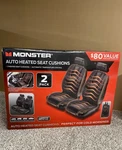 2 Pack Monster Auto Heated Seat Covers. Brand New Factory Sealed. Fixed Price $39.60.