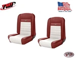 1964 - 66 Mustang Convertible. Front & Rear Deluxe Pony Upholstery Red White. Fixed Price $819.99.