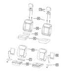Genuine Mopar Front Seat Cushion Cover Left 5VR89GT5AA. Fixed Price $181.13.