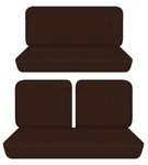 Fits 1946 1952 Chevy Fleetline 2DR Front 50-50 Top And Rear Seat Covers Brown. Fixed Price $149.99.