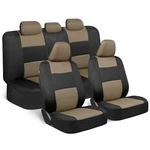 Bdk Polypro Car Seat Covers Full Set In Beige Black - Front And Rear Split.... Fixed Price $32.99.
