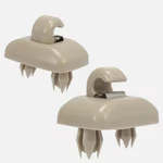For Audi A3 S3 A4 S4 A5 S5 Q3 Q5 2X Sun Visor Beige Clip Holder Hooks 8U0857562A. Fixed Price $11.39.