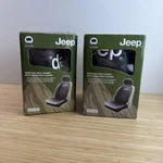 2 Plasticolor 008581 Universal Black Logo Sideless Seat Cover For Jeep. Fixed Price $50.00.