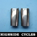 1437 04 Harley-davidson Electra Glide Fork Cover Slider Cow Bells Polished. Fixed Price $10.00.