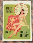 Vintage Pin-up Water Decal Indian Blanket Auto Hot Rod Gga Cheesecake Old Camper. Fixed Price $39.99.