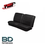 1965 Chevelle Coupe, Front Bench & Rear Seat Upholstery Black Made In Usa By Tmi. Fixed Price $902.21.
