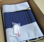 Acme U922P-123 Front Blue Cloth Bench Seat Upholstery For Willys APR-73 Pickup. Fixed Price $190.00.