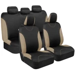 Bdk Ultrasleek Beige Seat Covers For Cars Full Set, Two-tone Front Cover.... Fixed Price $47.17.
