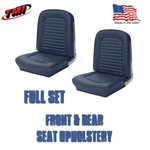 Front And Rear Seat Upholstery Blue Vinyl Made Usa By Tmi, 1964 &1965 Mustang. Fixed Price $576.99.