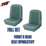 Front And Rear Seat Upholstery Turquoise Vinyl 1966 Ford Mustang By Tmi, Usa. Fixed Price $576.60.