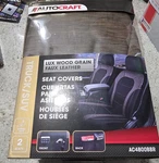 Autocraft Lux Wood Grain Faux Leather Seat Covers (truck/suv). Fixed Price $50.00.