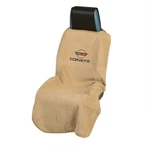 Gm Licensed Seat Armour Tan Towel Cover W/ Flags & Logo For 1984-96 C4 Corvette. Fixed Price $58.95.