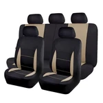 Flying Banner Car Covers Set Beige Tan Front Seats Rear Bench Polyester .... Fixed Price $54.17.