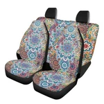 Mandala Flower 4 Pcs Car Front Seats Rear Bench Covers Full Set. Fixed Price $56.98.
