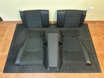 Porsche 992 Rear Back Seats Black Leather Alcantara Carmine Red Stitching. Fixed Price $3262.28.